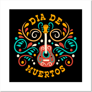 Dia de muertos - guitarra Posters and Art